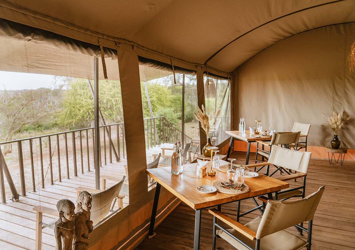 Whisper camp dining area